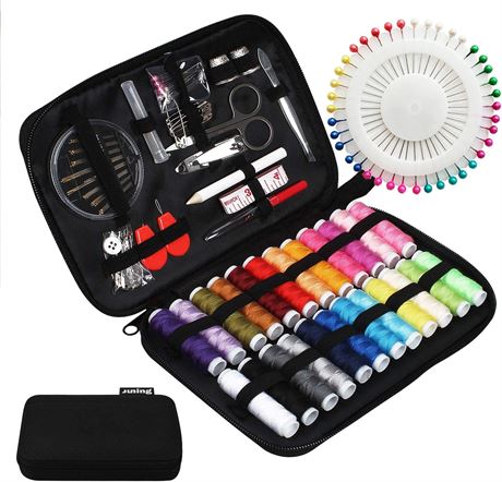 JUNING Sewing Kit with Case, 130 pcs