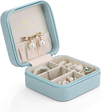 Vlando Small Travel Jewelry Box Organizer