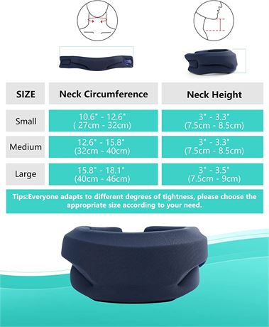 Neck Brace Cervical Collar Relief Neck Pain Blue-L Size