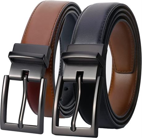 Lavemi Mens Belt Reversible 100% Italian Leather Dress Casual