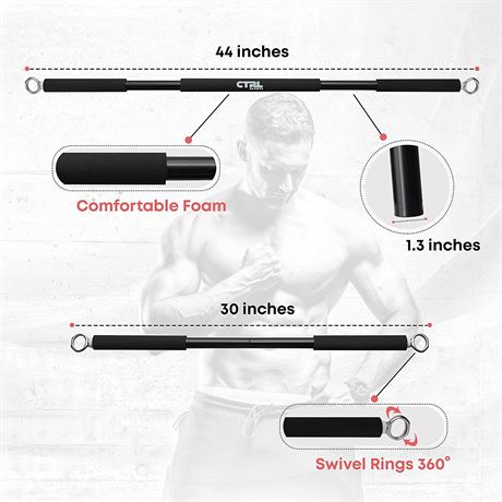 Workout Bar for Fitness Adjustable 3 Parts Bar