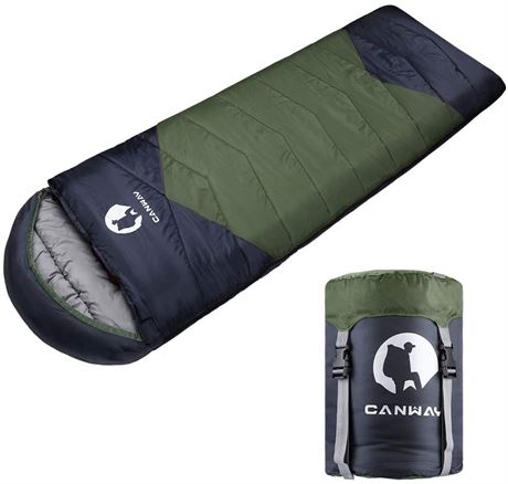 CANWAY Sleeping Bag with Compression Sack