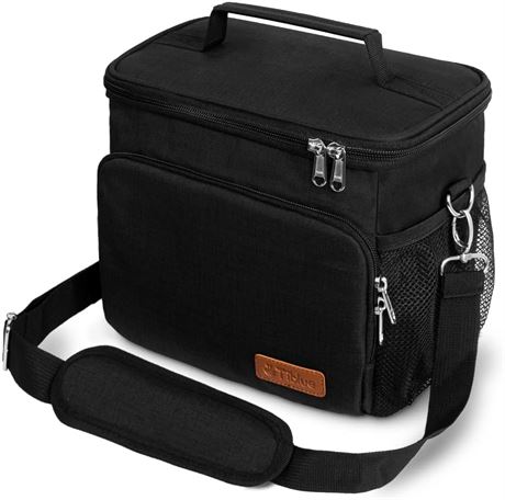 Tiblue Insulated Reusable Lunch Box - Midnight Black