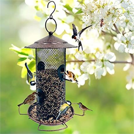 YardsBee Metal Squirrel Proof Bird Feeders