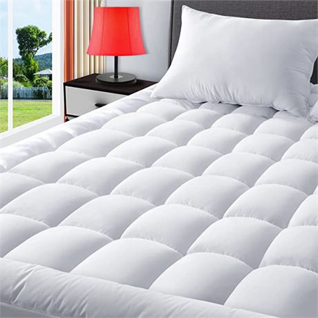 TEXARTIST King Mattress Pad Cover Cooling Mattress Topper