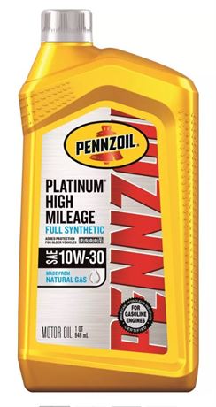 Pennzoil Ultra Platinum 10W-30 Full Synthetic Motor Oil 1 Qt, Set of 4