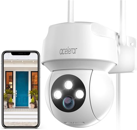 acelerar 2K Security Camera Outdoor - 3MP Color Night Vision