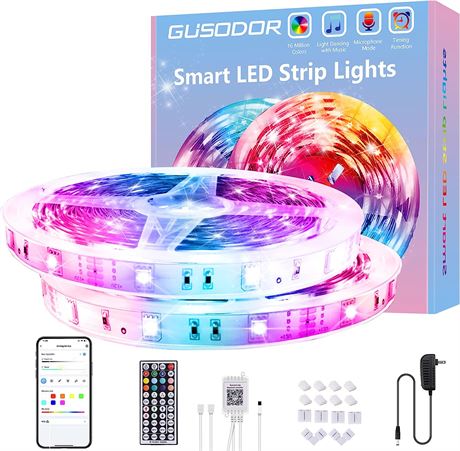 GUSODOR LED Strip Lights 65.6 Feet