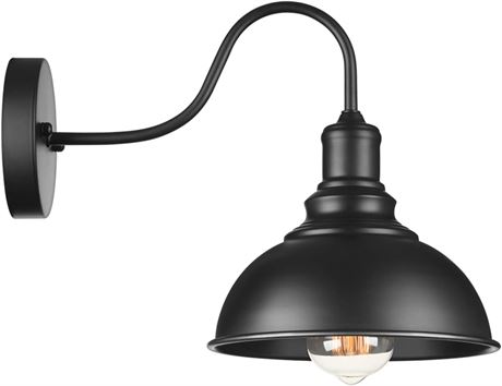 Black Gooseneck Barn Wall Light