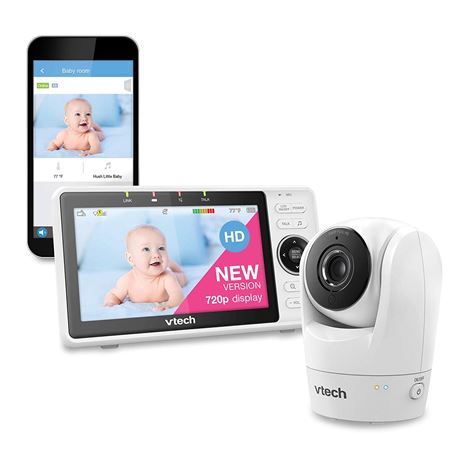 VTech Smart WiFi Baby Monitor VM901, 5-inch 720p Display