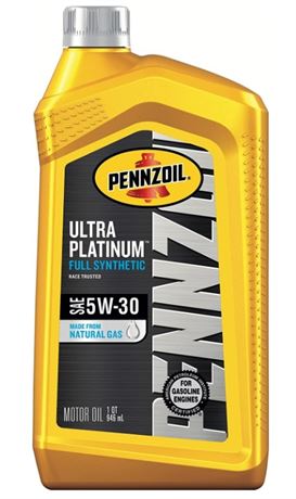 Pennzoil Ultra Platinum 5W-30 Full Synthetic Motor Oil 1 Qt, Set of 4