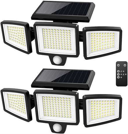 Solar Outdoor Lights 2500LM 210 LED Security Lights