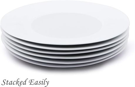 Dessert Plate 7.5inch White Porcelain Dinner Set of 6