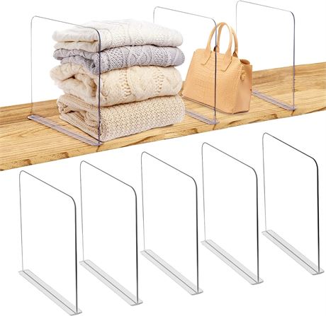 8pcs Acrylic Shelf Dividers 11.8� x 8�.