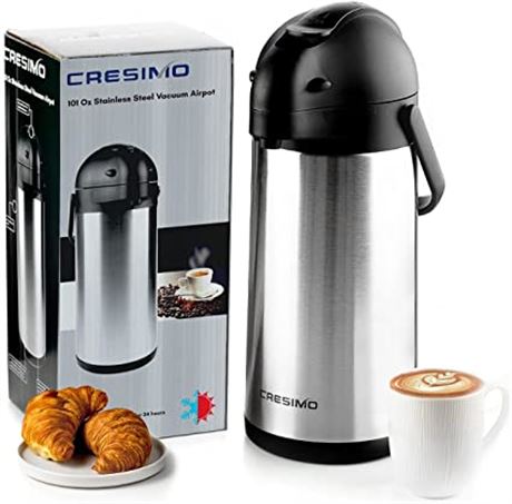 Cresimo 101oz Stainless-Steel Vacuum Airpot