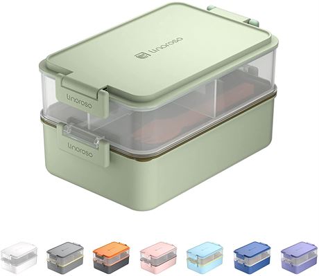 Linoroso Stackable Bento Box Adult Lunch Box