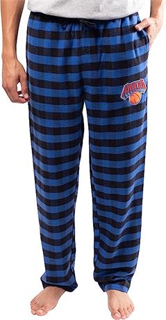 NBA Men's Sleepwear Flannel PJ Pants - NY Knicks - Large