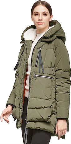 Orolay Women's Thickened Down Jacket - Green - 5X