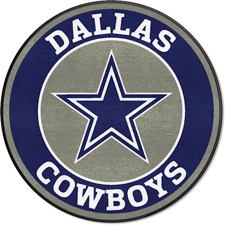 FANMATS 17956 Dallas Cowboys Roundel Rug, 27in. Diameter