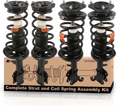 MOSTPLUS Front and Rear Complete Strut Spring Assemblies, Set of 4