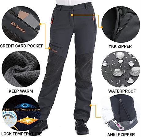 Postropaky Womens Outdoor Snow Ski Pants Waterproof Size 8