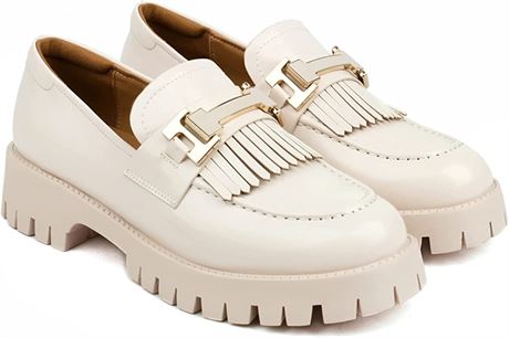 Chunky Platform Loafers for Women - Women - White - Size 8.5