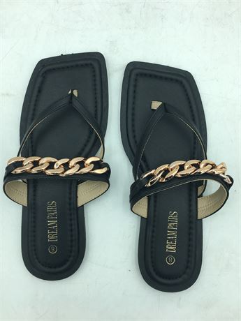 Dream Pairs: Sandals with rose gold deco Shoes - Women - Black - Size 8