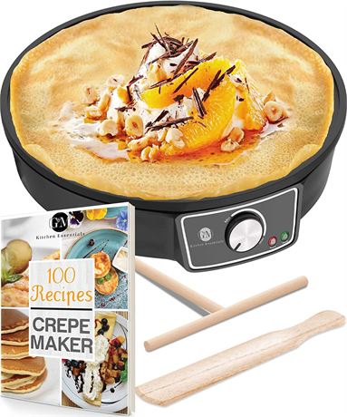 Crepe Maker Machine, Pancake Griddle � Nonstick 12� Electric Griddle