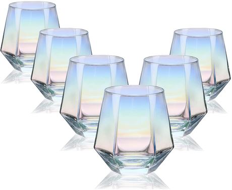 CUKBLESS Stemless Wine Glasses Set of 6 (10 Oz)