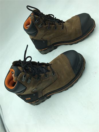 Timberland PRO: Boondocks Shoes - Men - Brown/Black with orange trim - Size 9.5