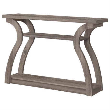 Monarch Specialties 47"L Rectangular Hall Console Table, Dark Taupe