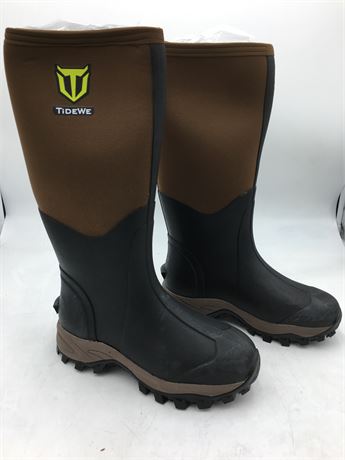 TIDEWE Rubber Neoprene Boots Shoes - Unisex - Brown - Size 8