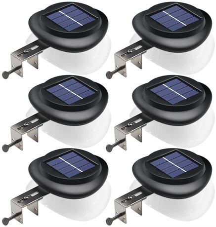 DBF Solar Gutter Lights Upgraded Waterproof Fence Post Lights