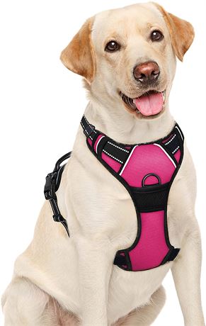 BARKBAY No Pull Pet Harness - Large - Pink