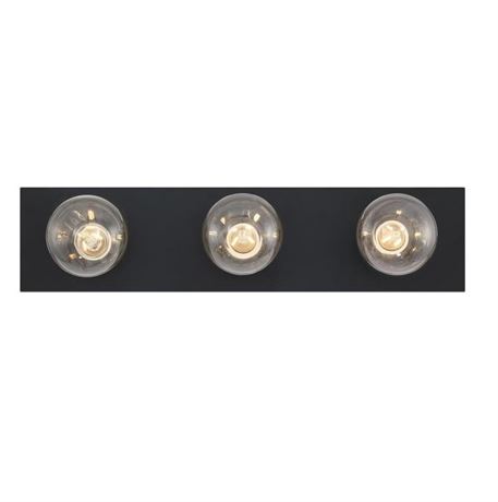 Westinghouse Lighting Three-Light Matte Black Indoor Wall Fixture