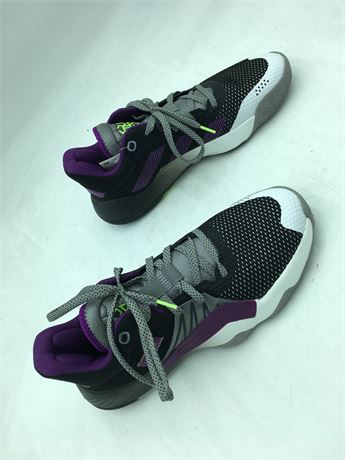 Adidas: .O.N. Issue 1 Basketball Shoes EH2134 MenBlack/Grey/Purple - Size 11