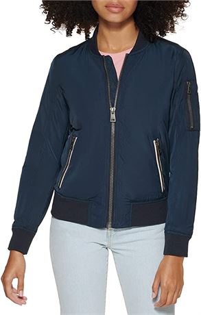 Levi's Women's Melanie Bomber Jacket Large Navy