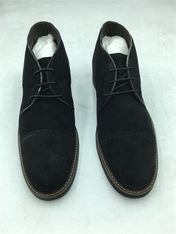 Marc Joseph: York Ave Shoes - Men - Black Kid Suede - Size 8