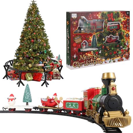 ELFSOUL Christmas Train Set for Under The Tree