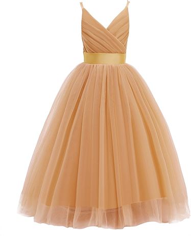 Glamulice Flower Girls Lace Bridesmaid Dress (Size 150 - 11-12yrs )