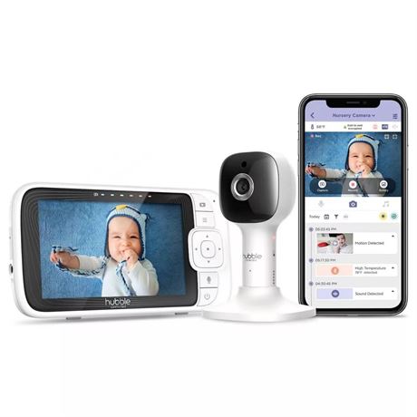 Hubble Connected Nursery Pal Cloud 5" Smart HD Baby Monitor