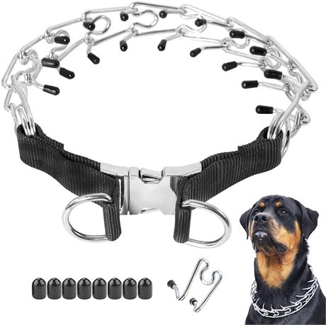 Dog prong training collar X-Large 23.6-lnch 18-22" Black