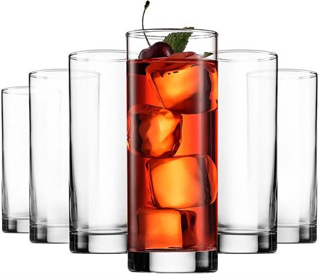 Paksh Novelty Italian Highball Glasses [Set of 6]