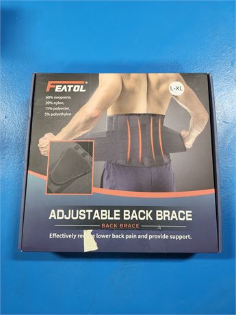 FEATOL Back Brace for Lower Back Pain Large-Extra Large