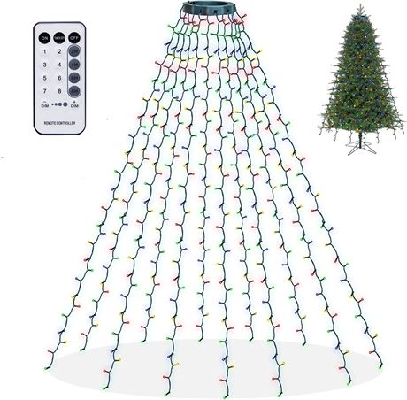 Xurisen Christmas lights 16.5Ft 8 modes Waterfall Tree Lights