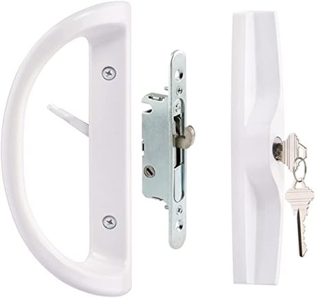 HauSun Patio Sliding Door Handle Set with Lock Key Cylinder