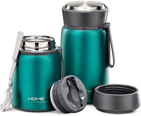 MoreFeel 2-Pack Insulated Food Jar Thermos (18oz,27oz)