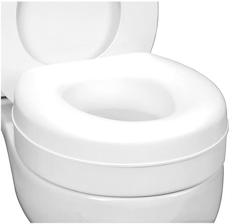 HealthSmart Portable Elevated Raised Toilet Seat Riser