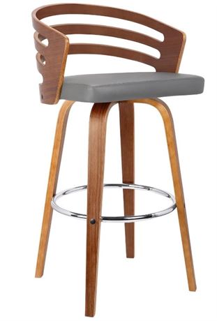 Armen Living Jayden Mid-Century Swivel Counter Height Barstool