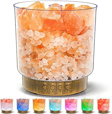 Essential Oil Diffuser, 3-in-1 Aromatherapy Diffuser & Himalayan Salt Lamp